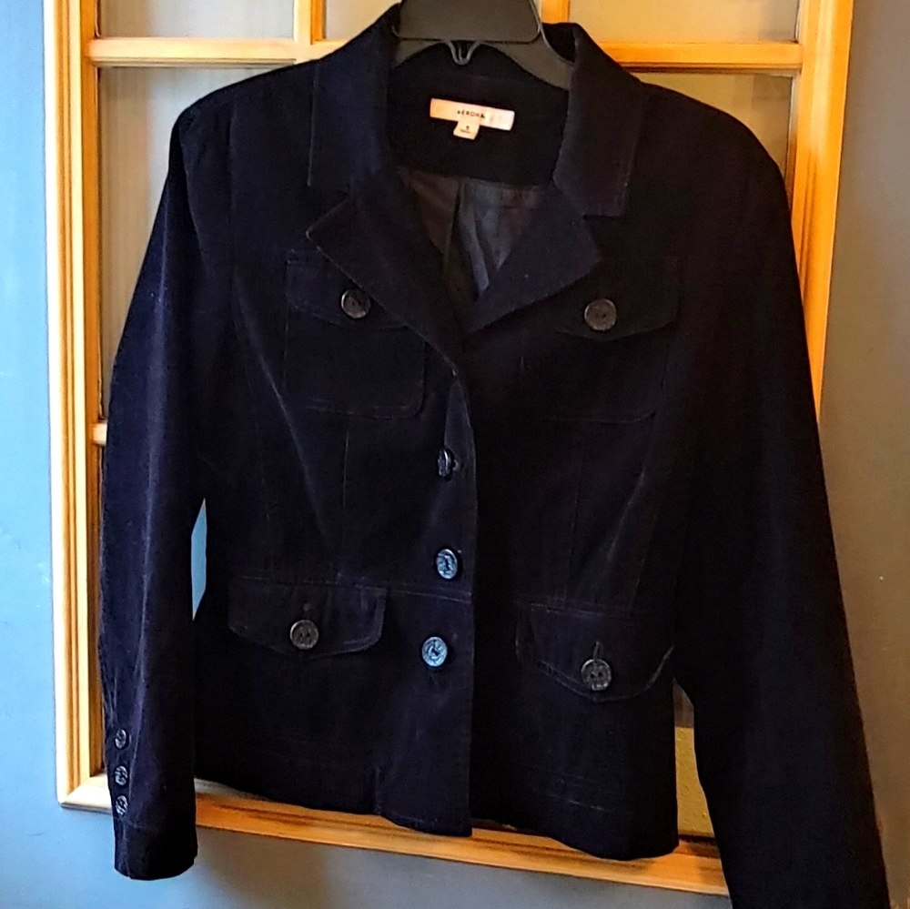 ⏰ Timeless Style✨ Merona Black Cotton Corduroy Jacket S
